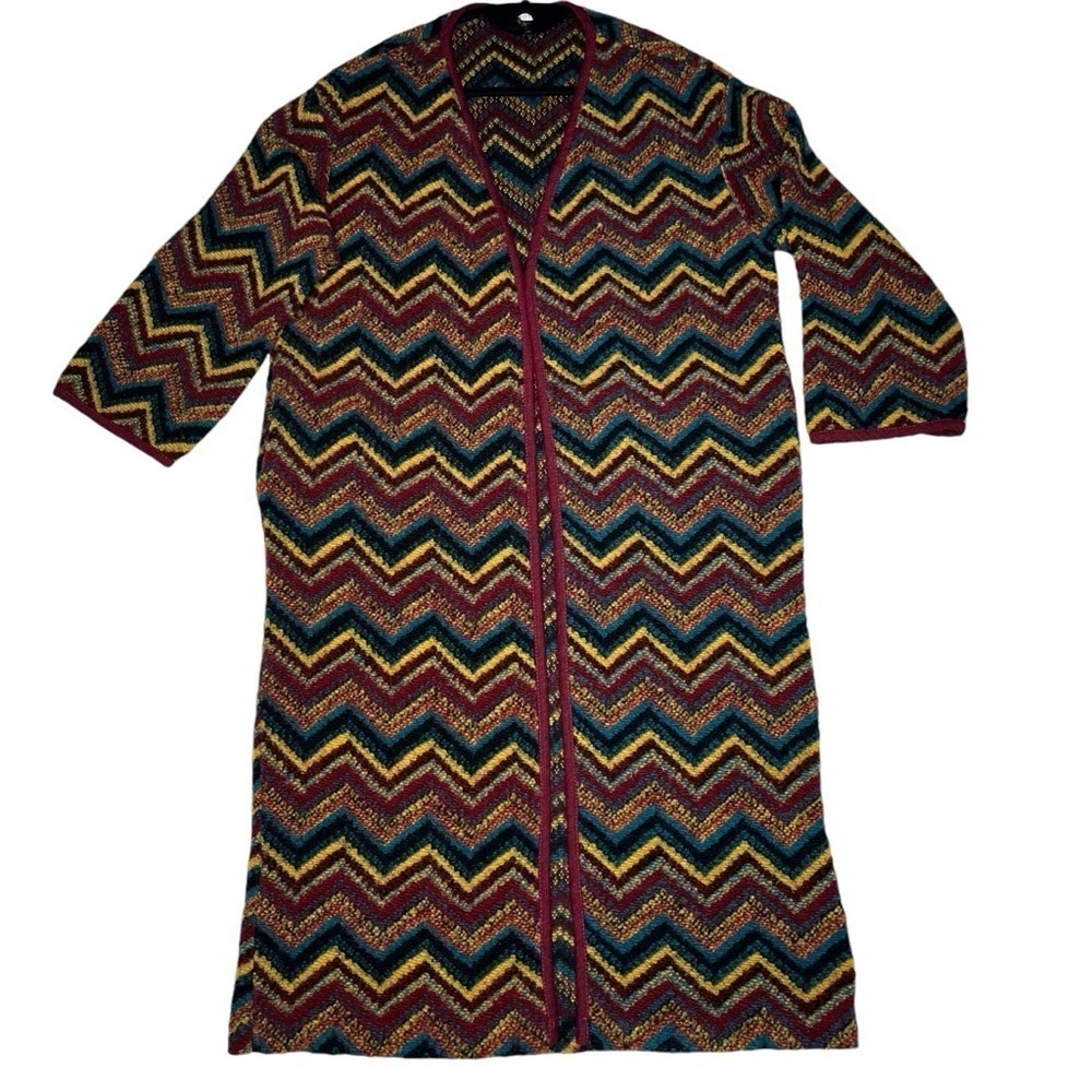 Biscote Italy Open Front Sweater Coat Size XL